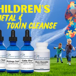 Kid's Heavy Metal And Toxin Detox PLUS Liver Support, Emotional Support, and Pre/Pro biotic - Tox Chord, Vac Chord, Hepatic Tone, Drainage Tone, Calm Five, and Flora Chewable